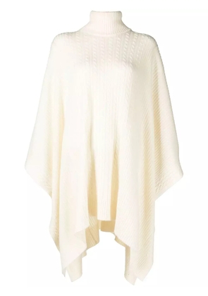 Madeleine Thompson Petunia cable-knit poncho - White