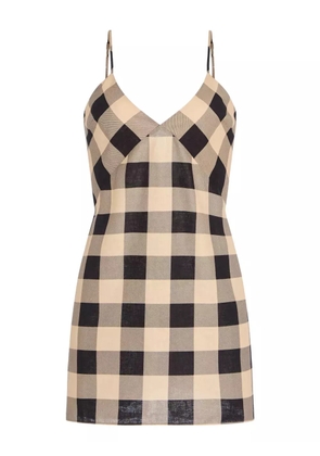 SEROYA Shanty linen mini dress - Neutrals