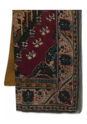 Faliero Sarti floral-patterned silk scarf - Brown