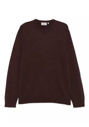 Carhartt WIP logo-embroidered crew-neck sweater - Brown