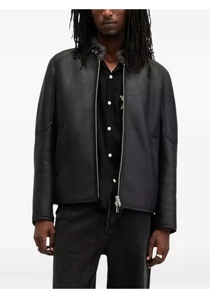 AllSaints leather zip-front jacket - Black