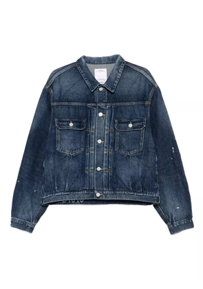 visvim 101X paint-splatter denim jacket - Blue