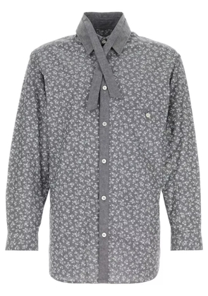Yohji Yamamoto floral-print cotton shirt - Grey
