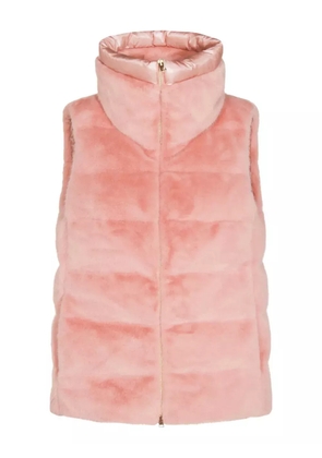 Herno faux-fur quilted gilet - Pink
