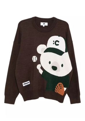 CHOCOOLATE bear-print jumper - Brown