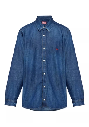 Diesel D-Simply embroidered-logo denim shirt - Blue