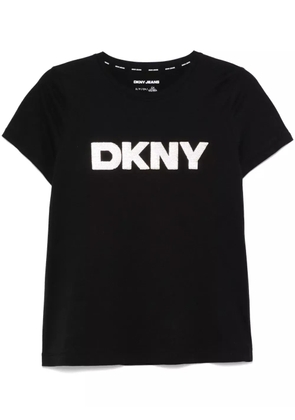 DKNY sequin-logo T-shirt - Black