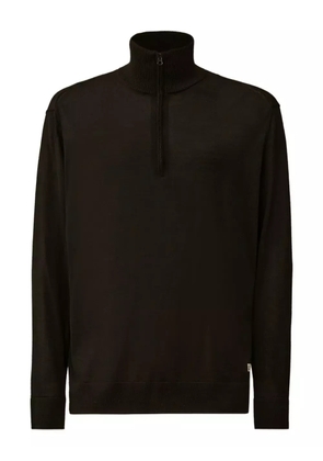 C.P. Company high-neck half-zip sweater - Brown