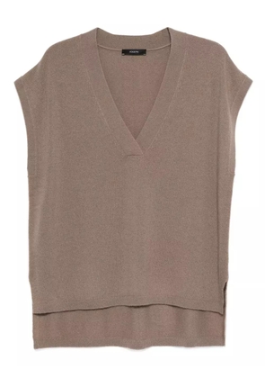 JOSEPH V-neck sleeveless sweater vest - Brown