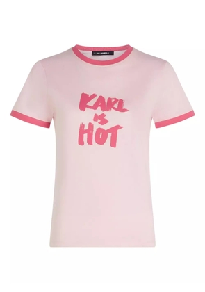 Karl Lagerfeld Karl Is Hot cotton T-shirt - Pink