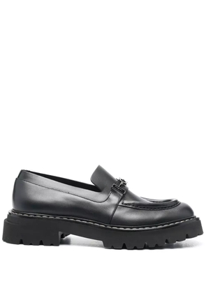 Ferragamo Gancini chunky leather loafers - Black