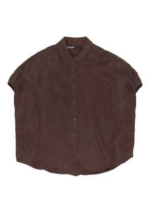 Bimba y Lola short-sleeved buttoned shirt - Brown