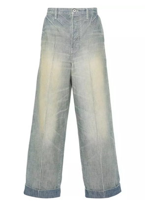 Kenzo mid-rise tapered-leg jeans - Blue