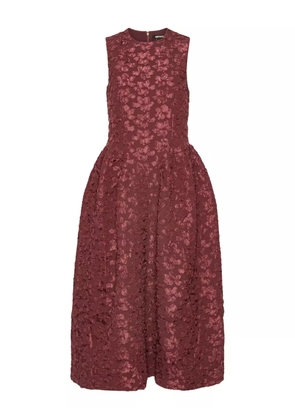 ROTATE BIRGER CHRISTENSEN flower-embellishment midi dress - Red