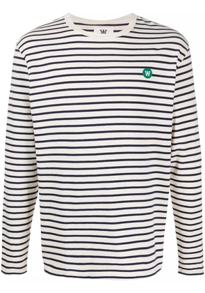 Wood Wood Mells striped long sleeved T-shirt - Neutrals