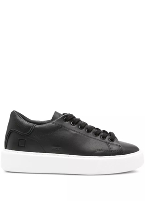 D.A.T.E. round-toe leather sneakers - Black