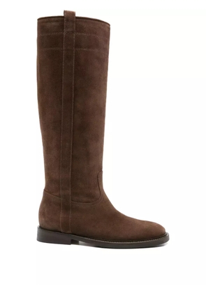 Anna F. suede knee-high boots - Brown