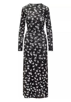 Stella McCartney graphic-print midi dress - Black