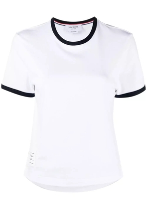 Thom Browne asymmetric hem short-sleeve T-shirt - White