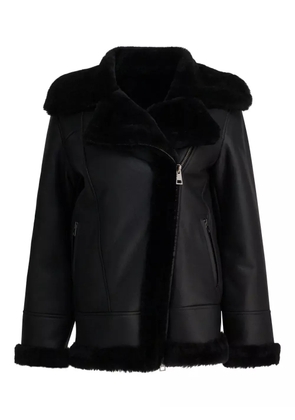 Blancha shearling leather jacket - Black