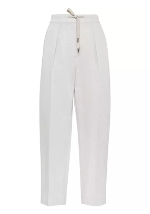 Brunello Cucinelli straight-leg gabardine trousers - Neutrals