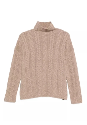 'S Max Mara cable-knit turtleneck sweater - Brown