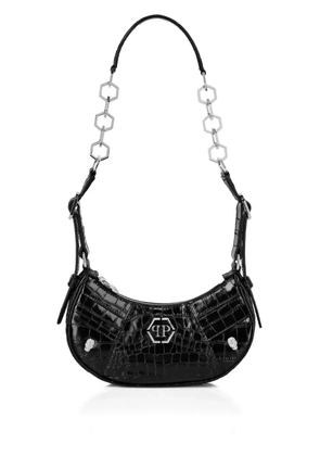Philipp Plein logo-plaque shoulder bag - Black