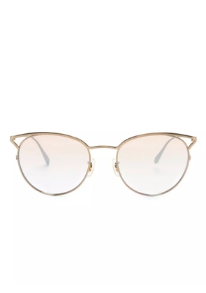 Oliver Peoples cat-eye titanium sunglasses - Gold