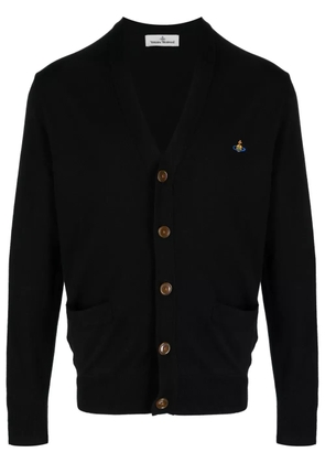 Vivienne Westwood Orb logo-embroidered knitted cardigan - Black