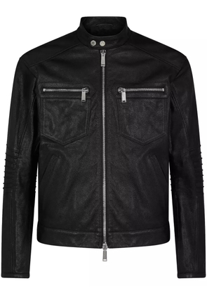 DSQUARED2 zip-up leather jacket - Black