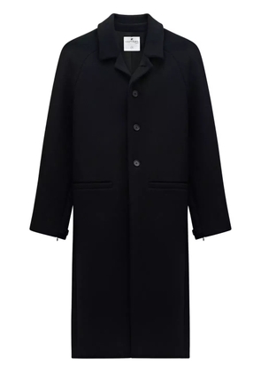 Courrèges zipped-sleeves single-breasted coat - Black