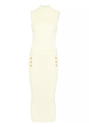 Balmain Pre-Owned knitted midi dress - Yellow