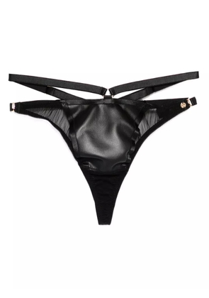 Something Wicked Mia strappy panelled thong - Black