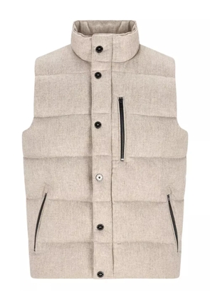 Hand Picked quilted high-collar waistcoat - Neutrals