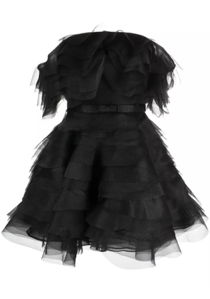 Ana Radu off-shoulder organza minidress - Black