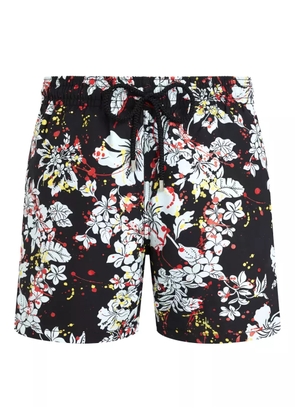 Vilebrequin x Palm Angels Flower Splash swim shorts - Black