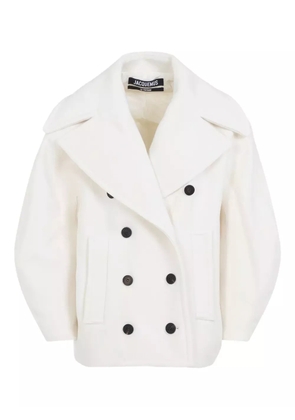 Jacquemus double-breasted coat - White