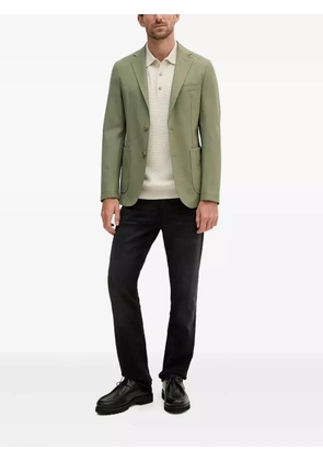 BOSS notched-lapel single-breasted blazer - Green