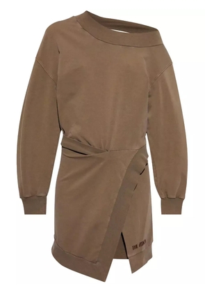 The Attico appliqué mini dress - Brown