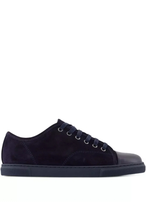 Lanvin suede leather cap-toe sneakers - Blue