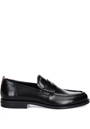 HUGO penny-slot leather loafers - Black