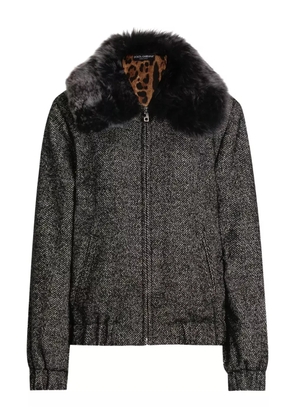 Dolce & Gabbana herringbone bomber jacket - Black