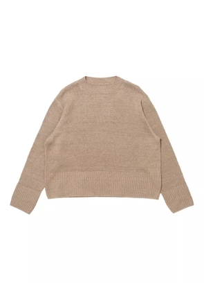 TAIGA TAKAHASHI crew-neck ribbed sweater - Neutrals