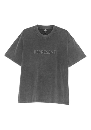 Represent embroidered-detail cotton T-shirt - Grey