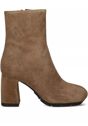 Ash 80mm Eclat block-heel suede boots - Brown