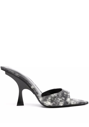 The Attico 100mm bleached-effect pointed-toe sandals - Grey