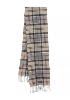 Barbour Holden checked fringe-trimmed scarf - Grey