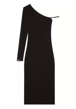 Courrèges one-sleeve midi dress - Black