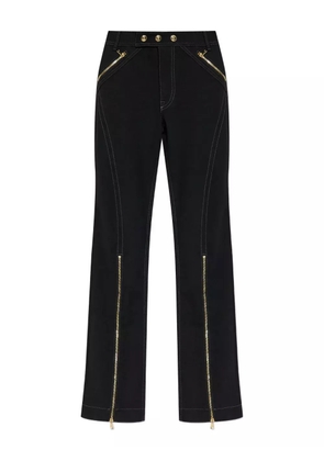 Versace Jeans Couture zip-detail topstitched denim jeans - Black