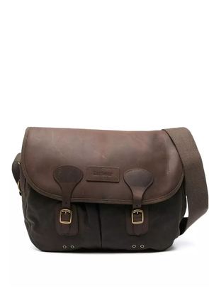 Barbour leather messenger bag - Green